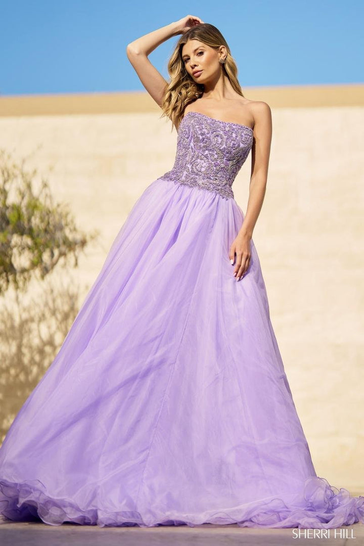 Sherri Hill 55947 Lilac Prom Dress