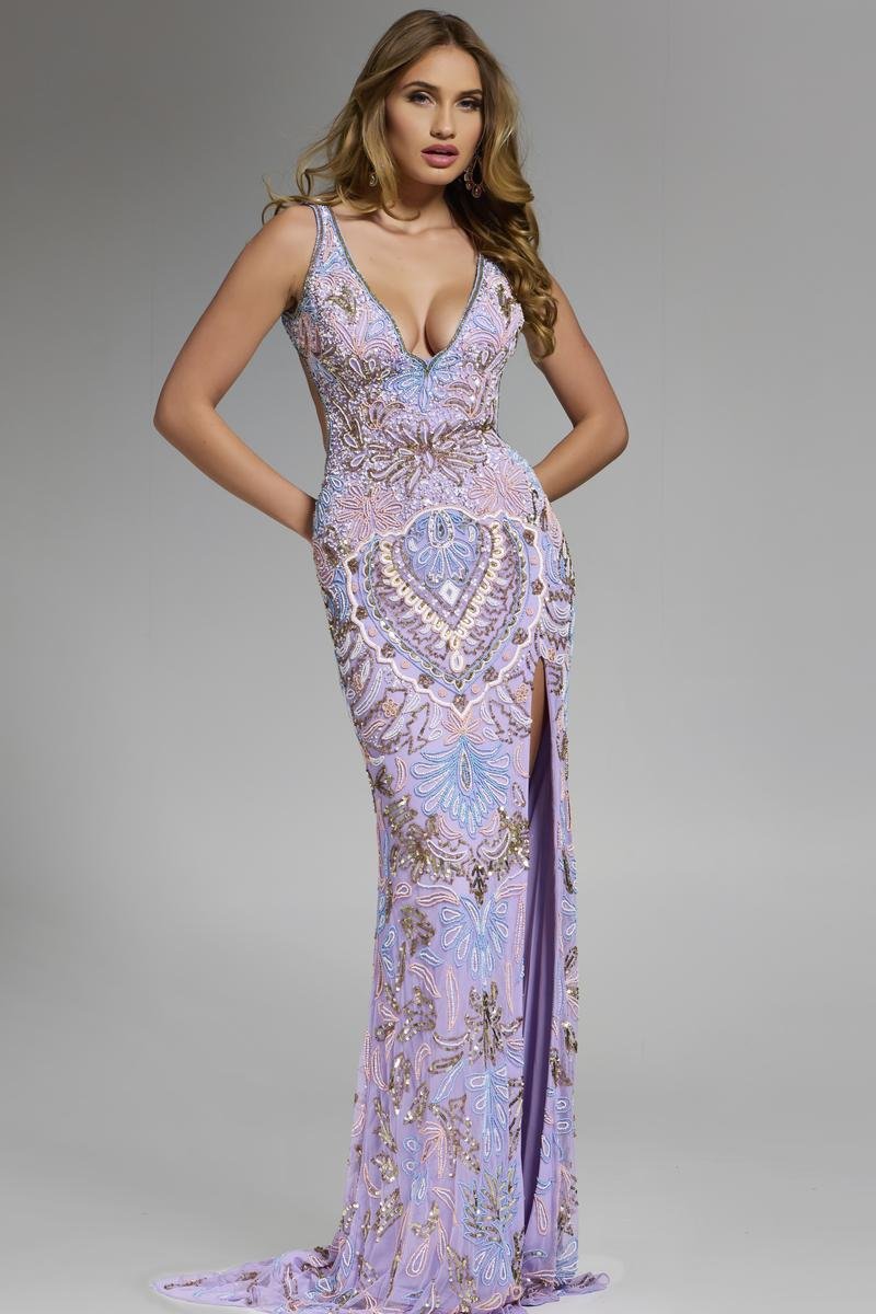 Jovani 45533 — Lilac/Multi