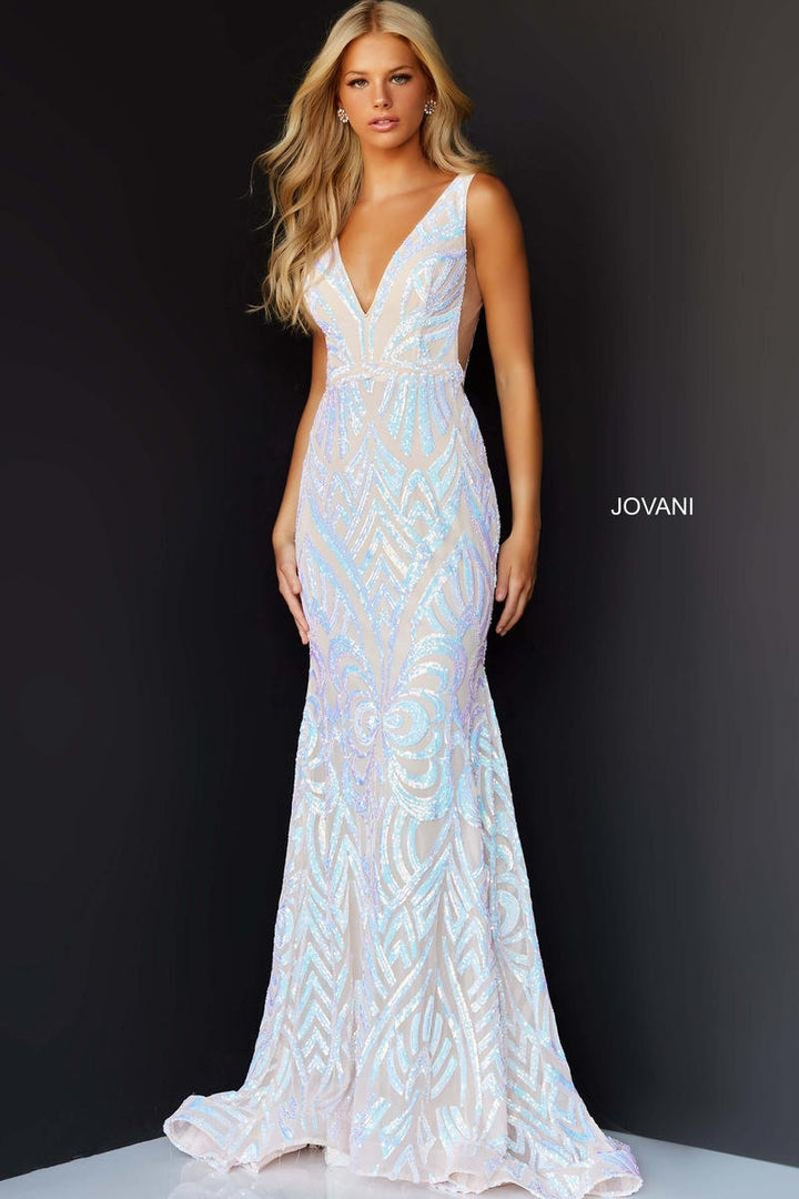 Jovani 02753 — Lilac/Nude