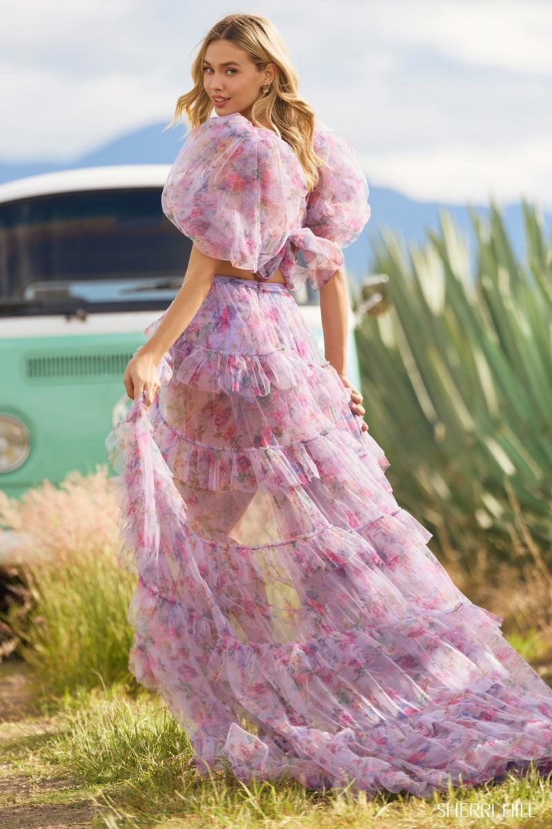 Sherri Hill 55547 — Lilac Print