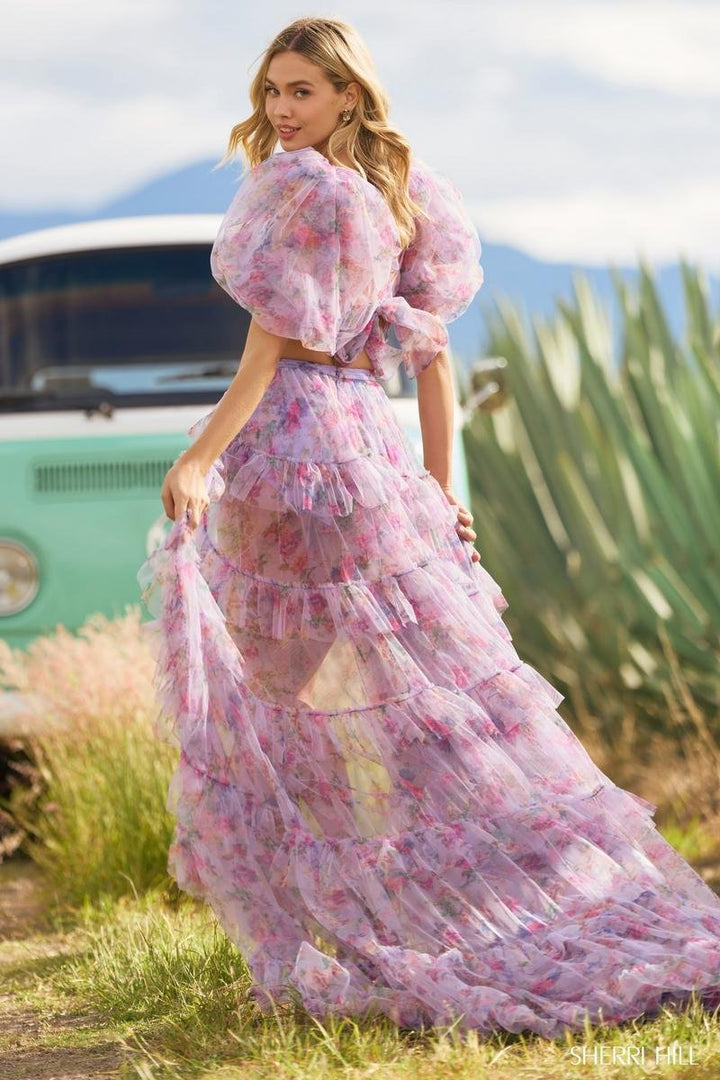 Sherri Hill 55547 — Lilac Print
