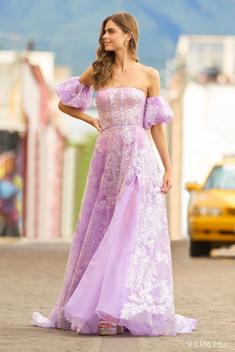 Sherri Hill 55423 — Lilac/Silver