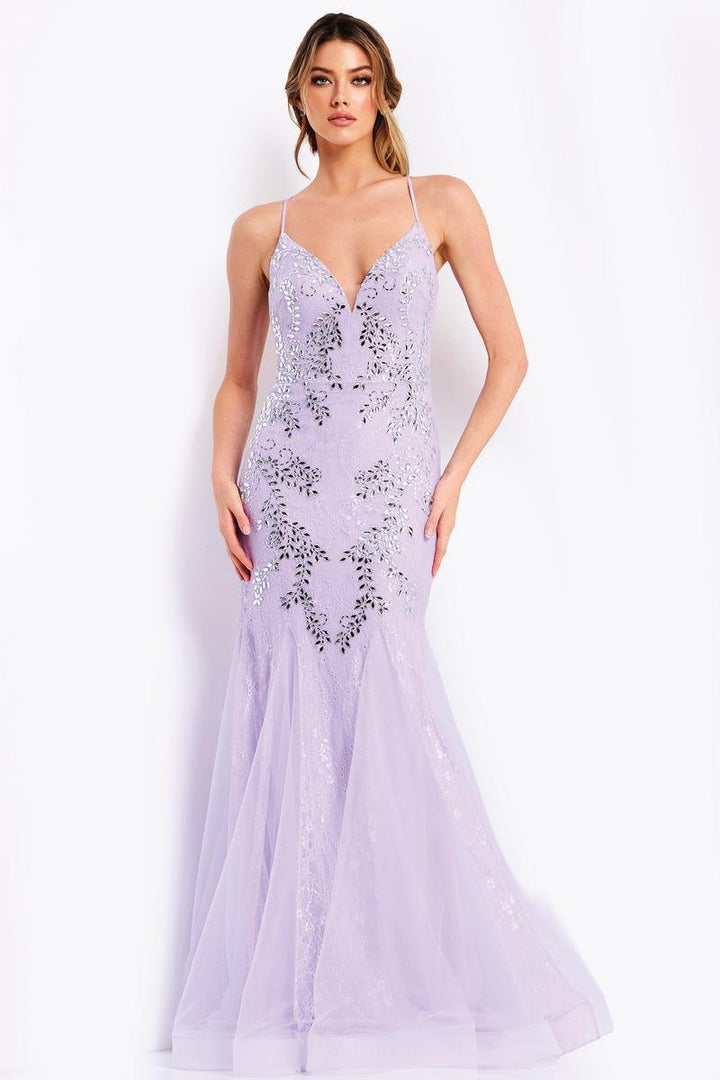 Jovani 49660 — Lilac/Silver