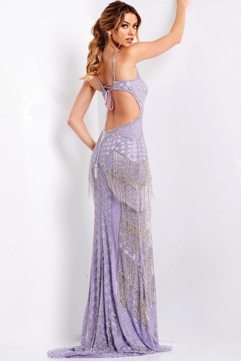 Jovani 44723 Lilac Silver Prom Dress