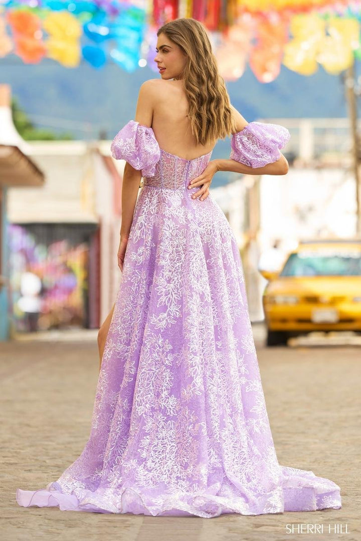 Sherri Hill 55423 — Lilac/Silver