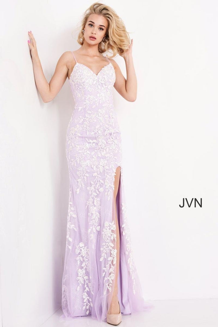 Jovani 06660 — Lilac/White