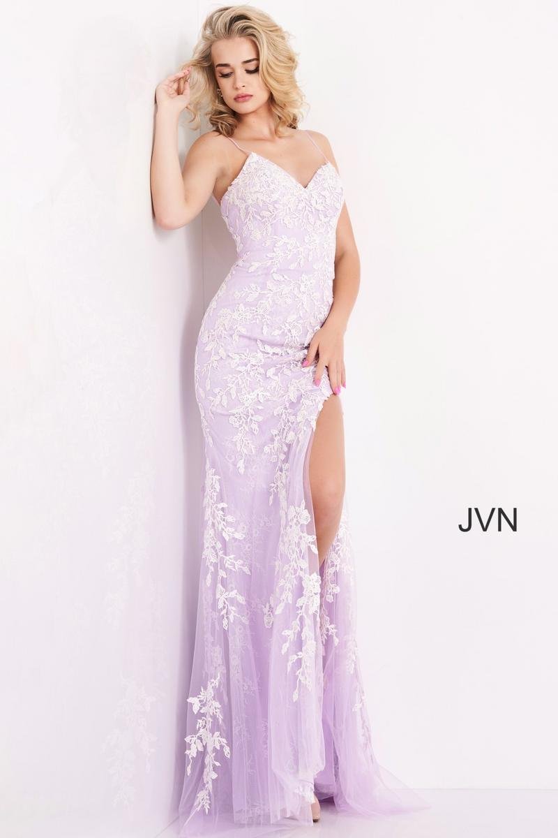 Jovani 06660 — Lilac/White