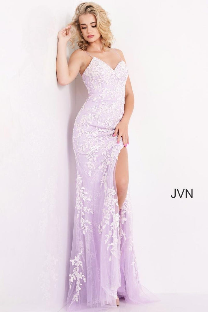 Jovani 06660 — Lilac/White