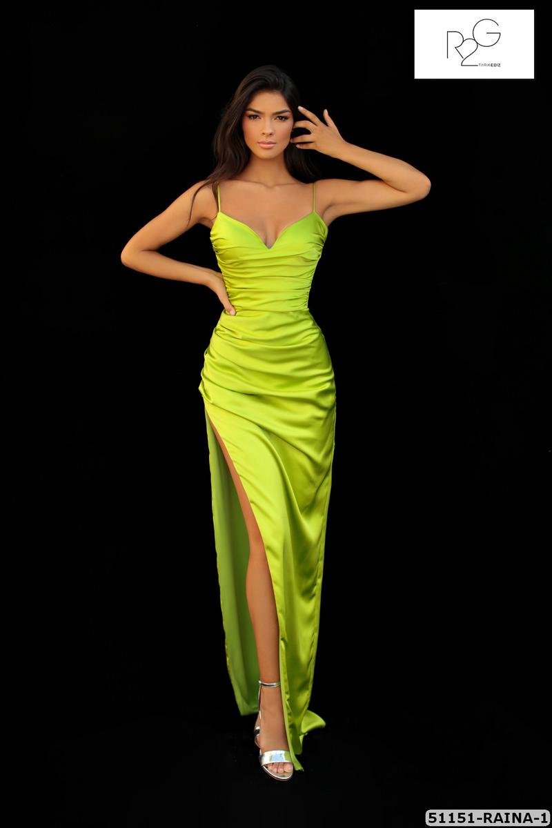 Tarik Ediz 51151 Lime Prom Dress
