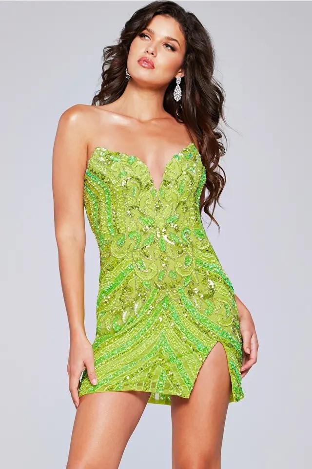 Jovani 40003 — Lime/Multi