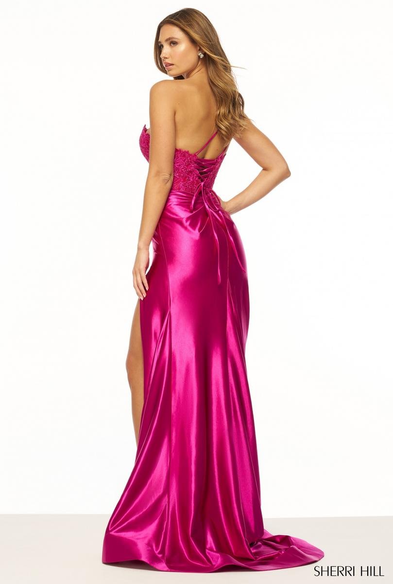 Sherri Hill 56174 Magenta Prom Dress