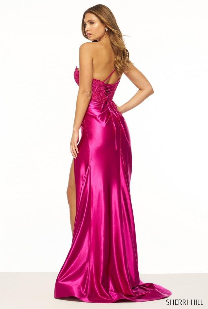 Sherri Hill 56174 Magenta Prom Dress