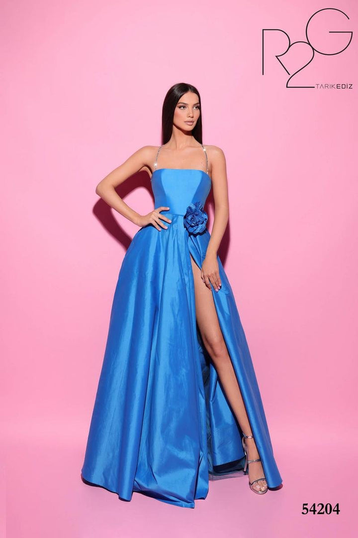 Tarik Ediz 54204 Marine Blue Prom Dress
