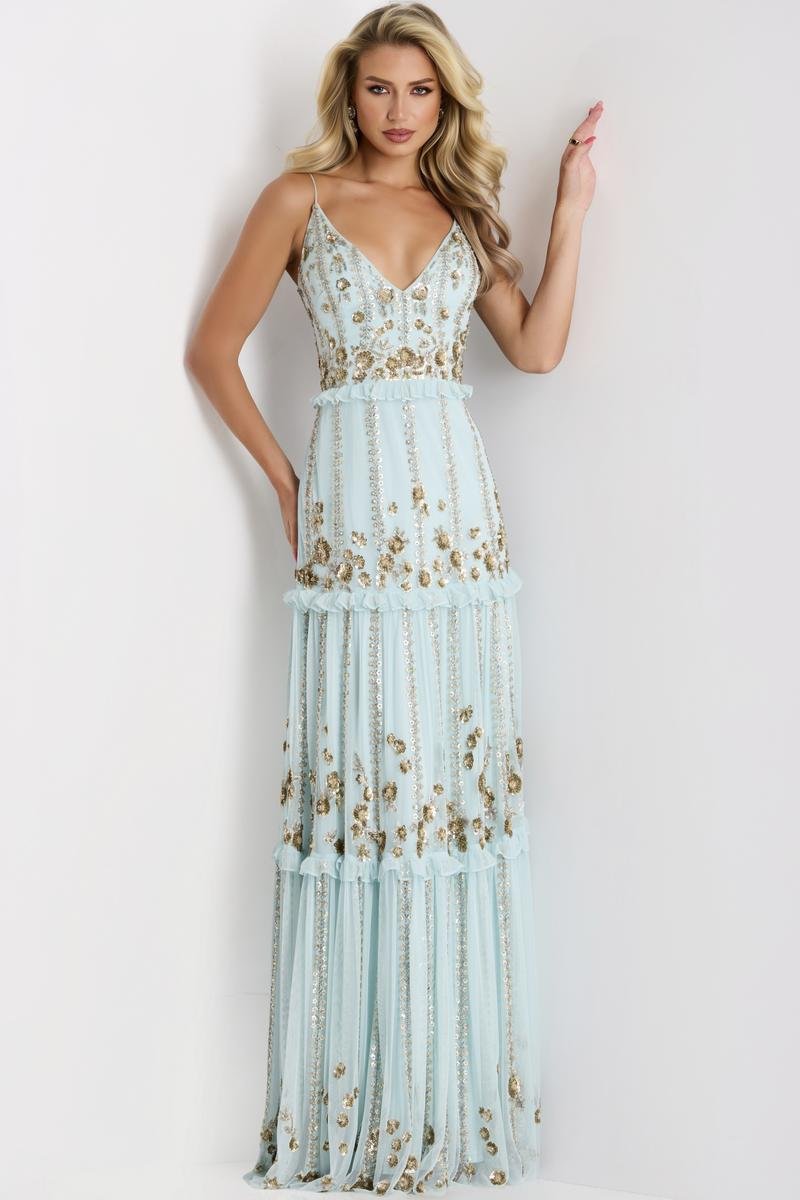 Jovani 44060 — Mint/Gold