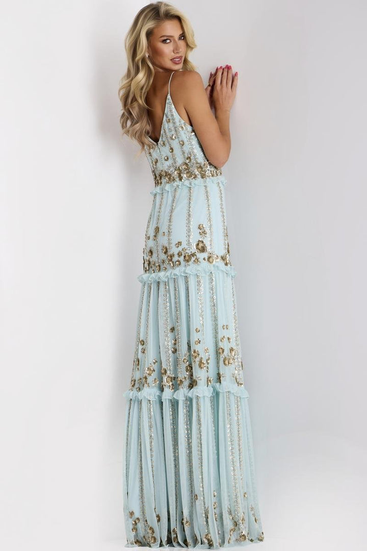 Jovani 44060 — Mint/Gold