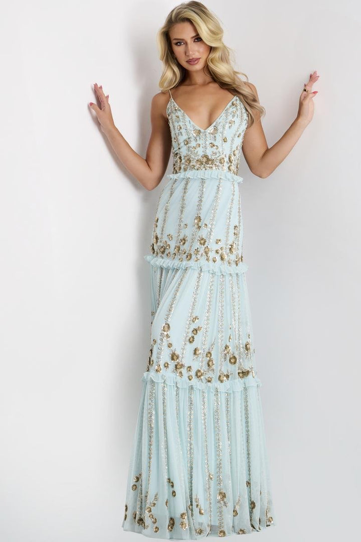 Jovani 44060 — Mint/Gold