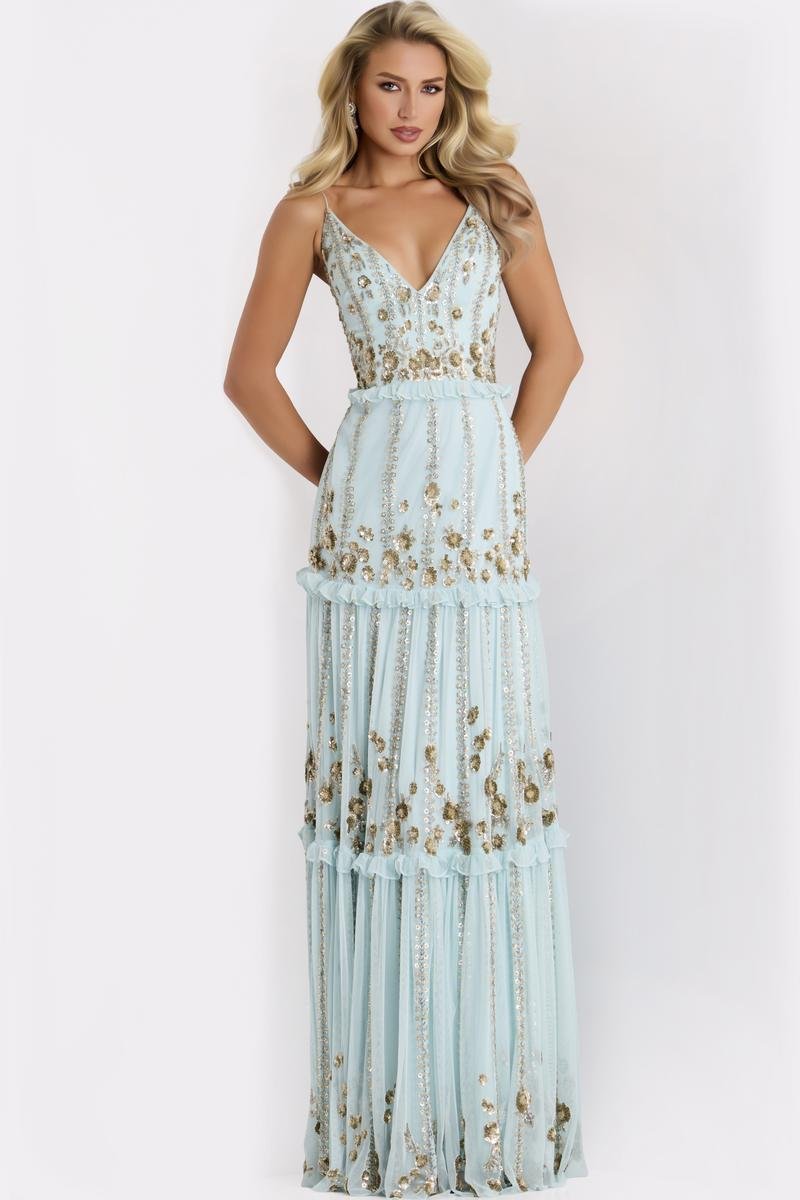 Jovani 44060 — Mint/Gold