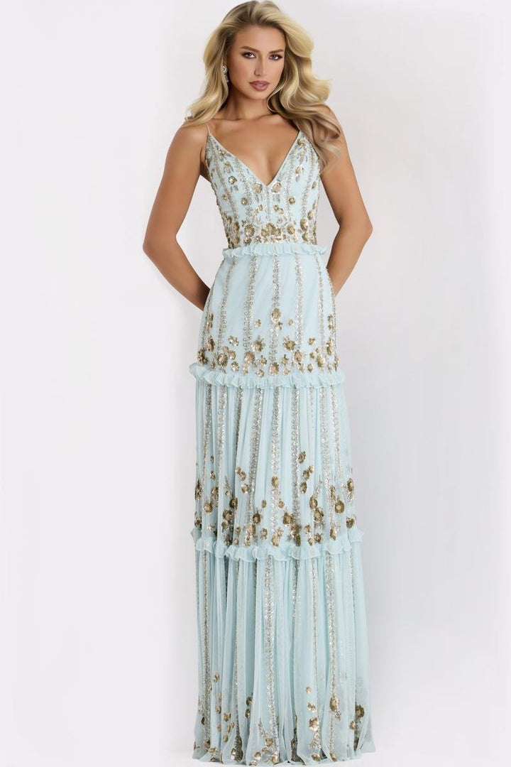 Jovani 44060 — Mint/Gold