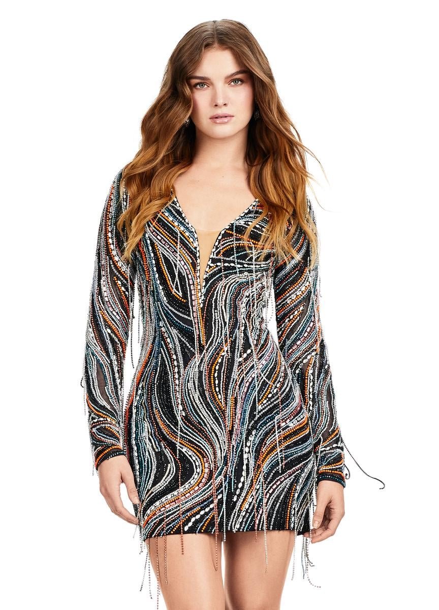 Ashley Lauren 4658 — Multi/Black