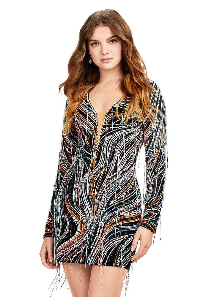 Ashley Lauren 4658 — Multi/Black