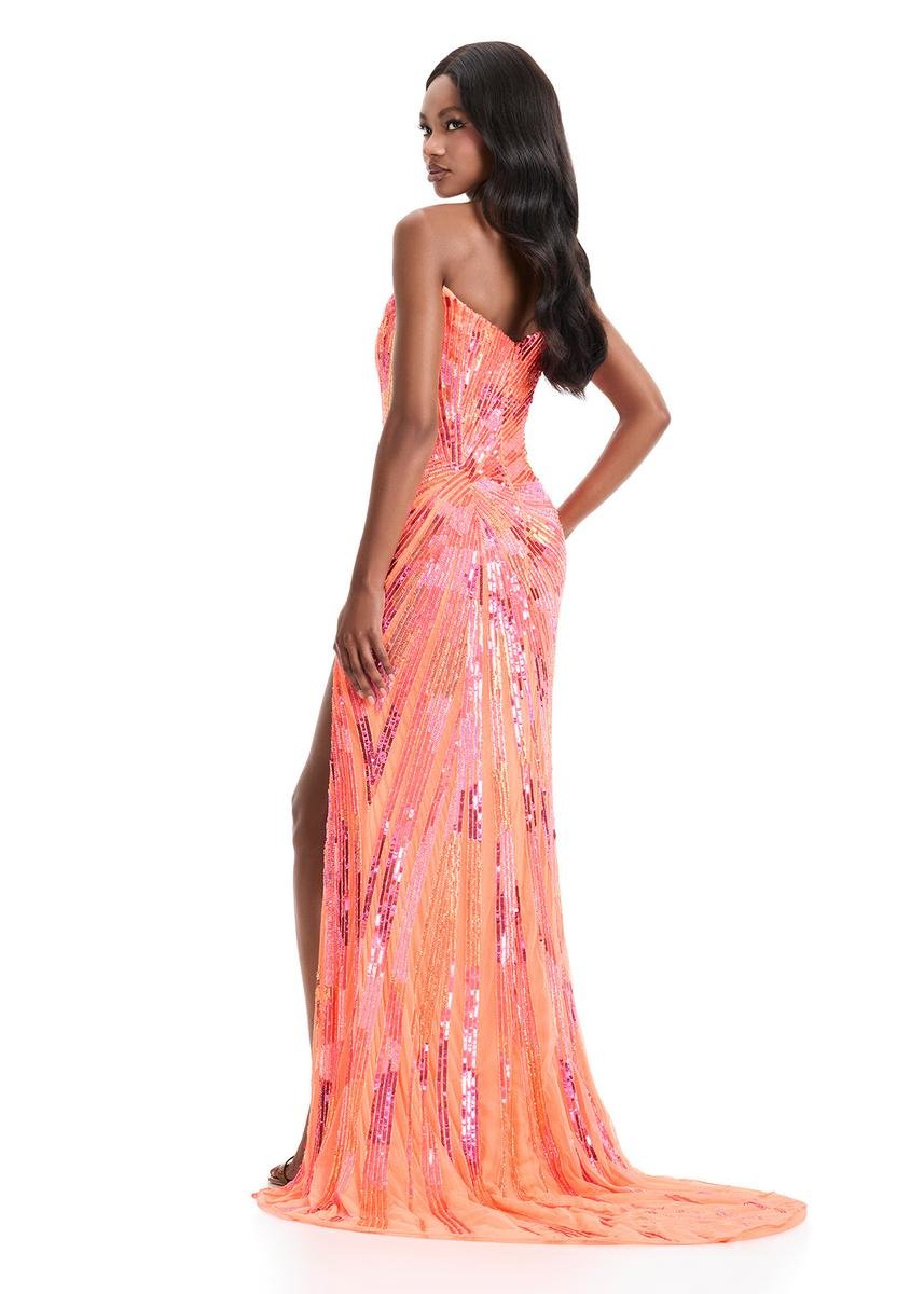 Ashley Lauren 11822 Multi Coral Prom Dress
