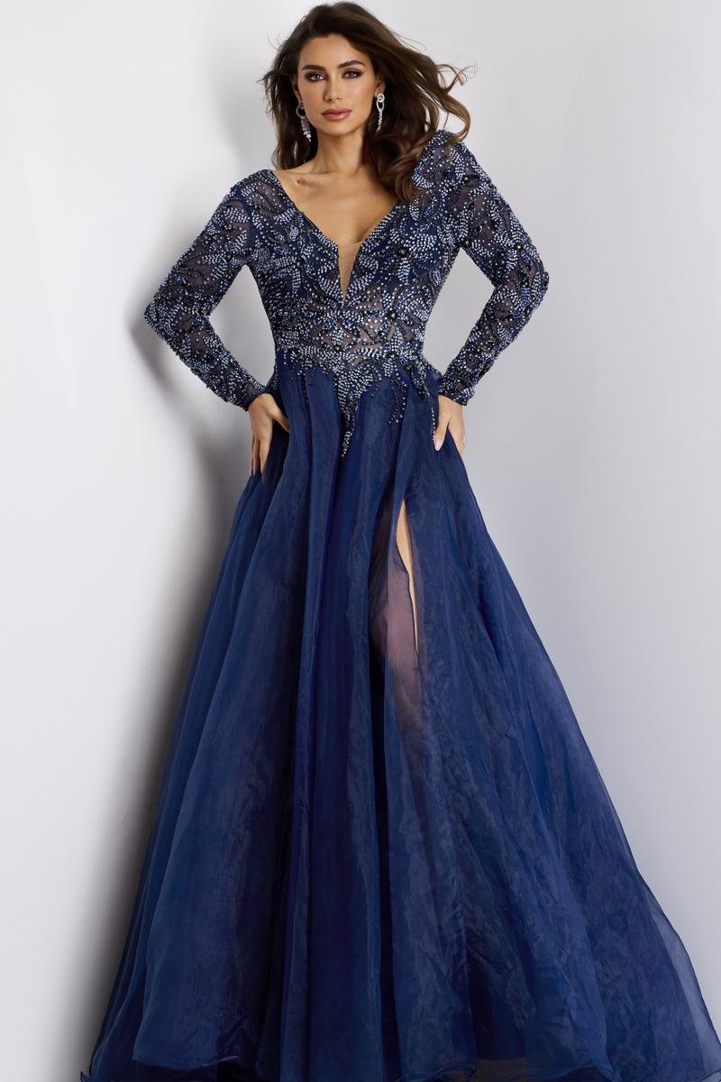 Jovani 39251 Navy Prom Dress