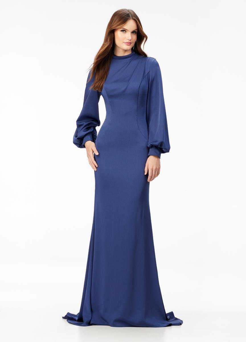 Ashley Lauren 11219 Navy Prom Dress