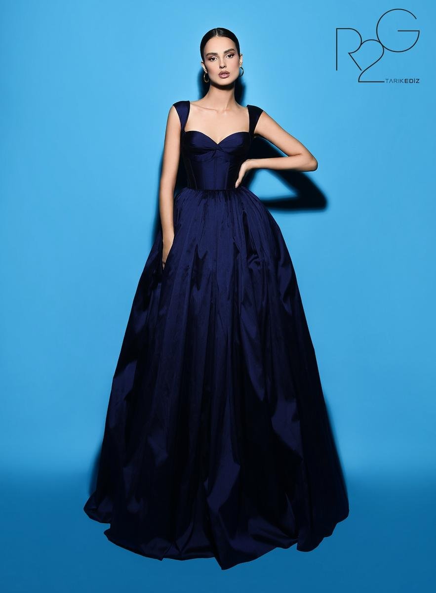 Tarik Ediz 53043 Navy Prom Dress