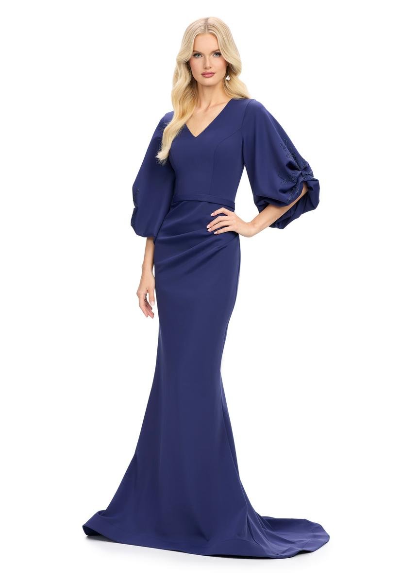 Ashley Lauren 11740 Navy Prom Dress