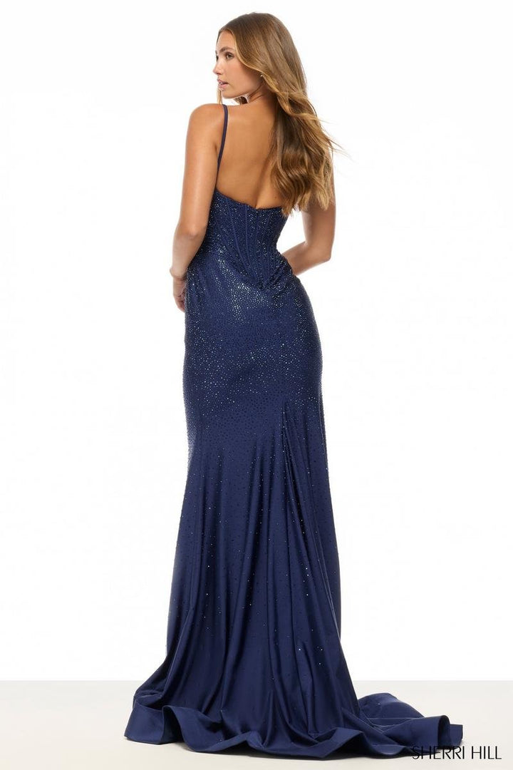 Sherri Hill 57663 Navy Prom Dress