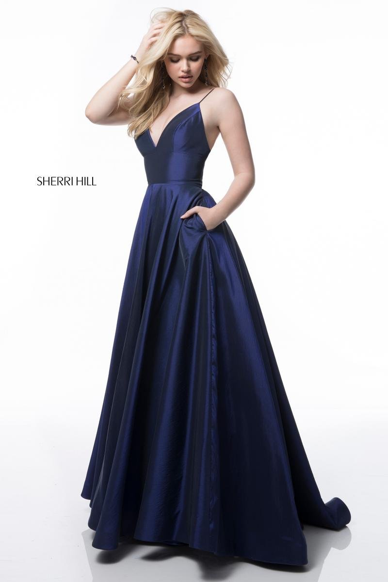 Sherri Hill 51822 Navy Prom Dress