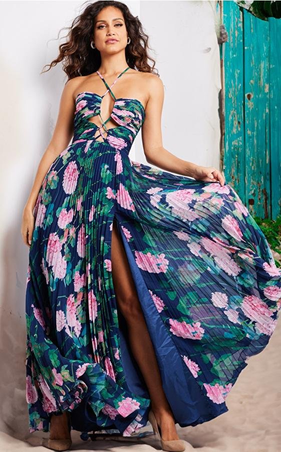 Jovani 38638 — Navy/Multi