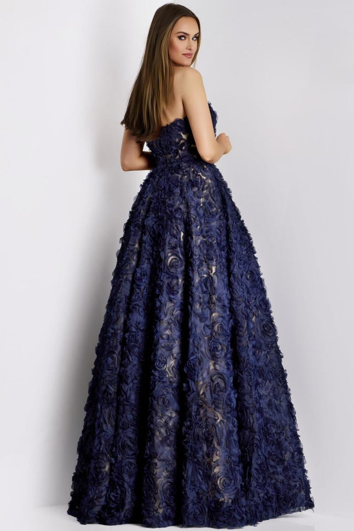 Jovani 41188 — Navy/Nude