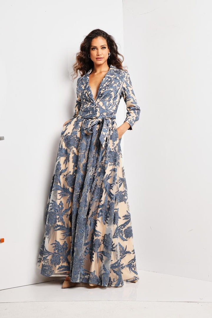 Jovani 26148 — Navy/Nude