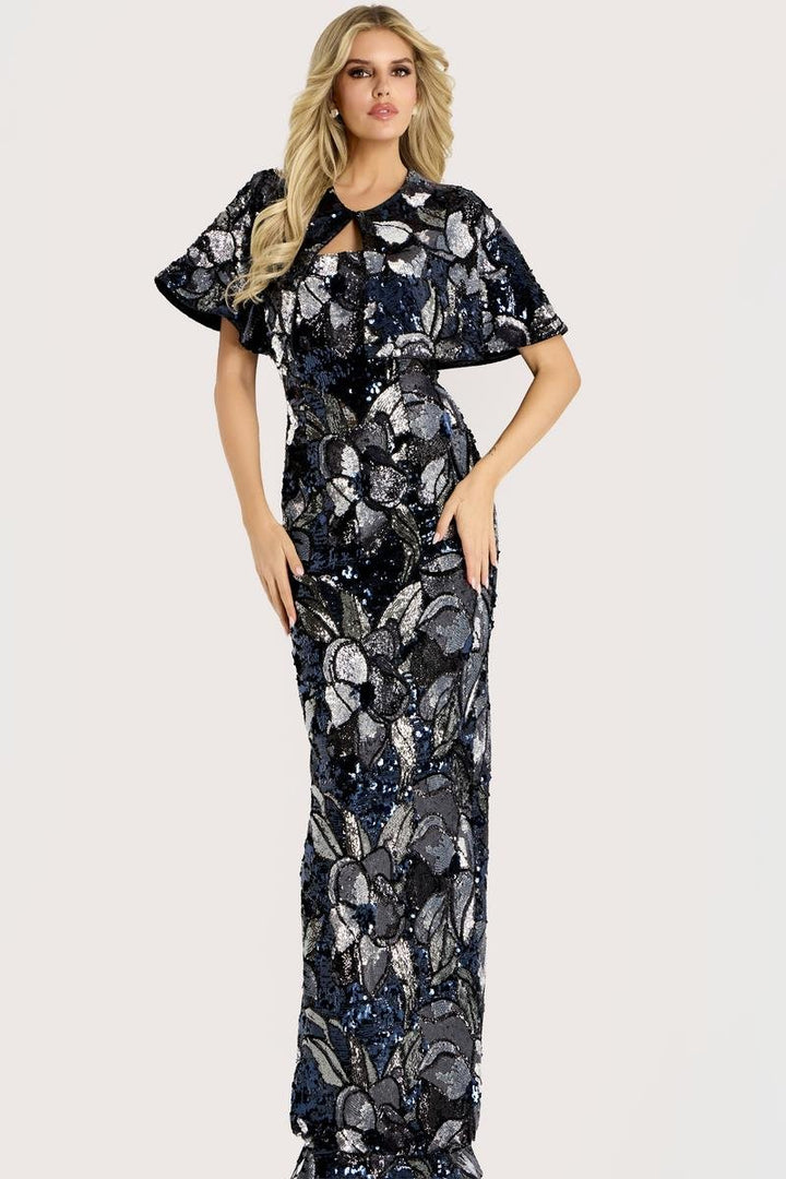 Jovani 46431 Navy Silver Prom Dress