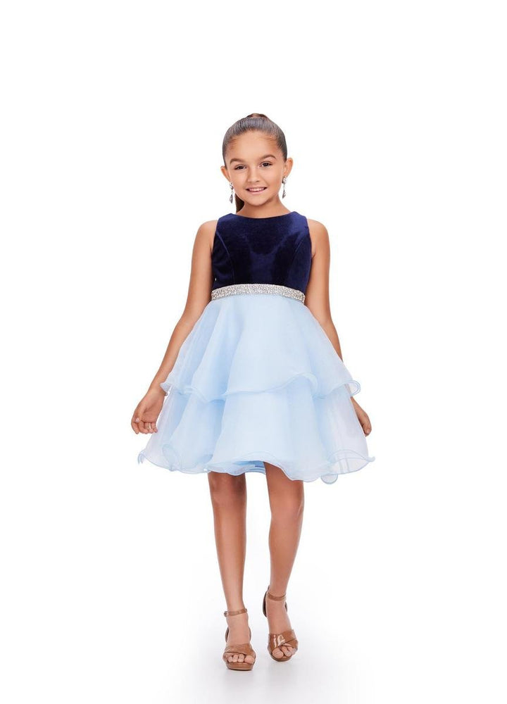 Ashley Lauren 8216 Navy Sky Prom Dress