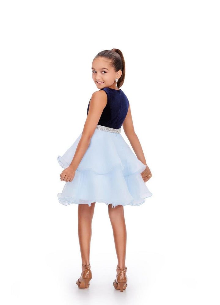 Ashley Lauren 8216 Navy Sky Prom Dress