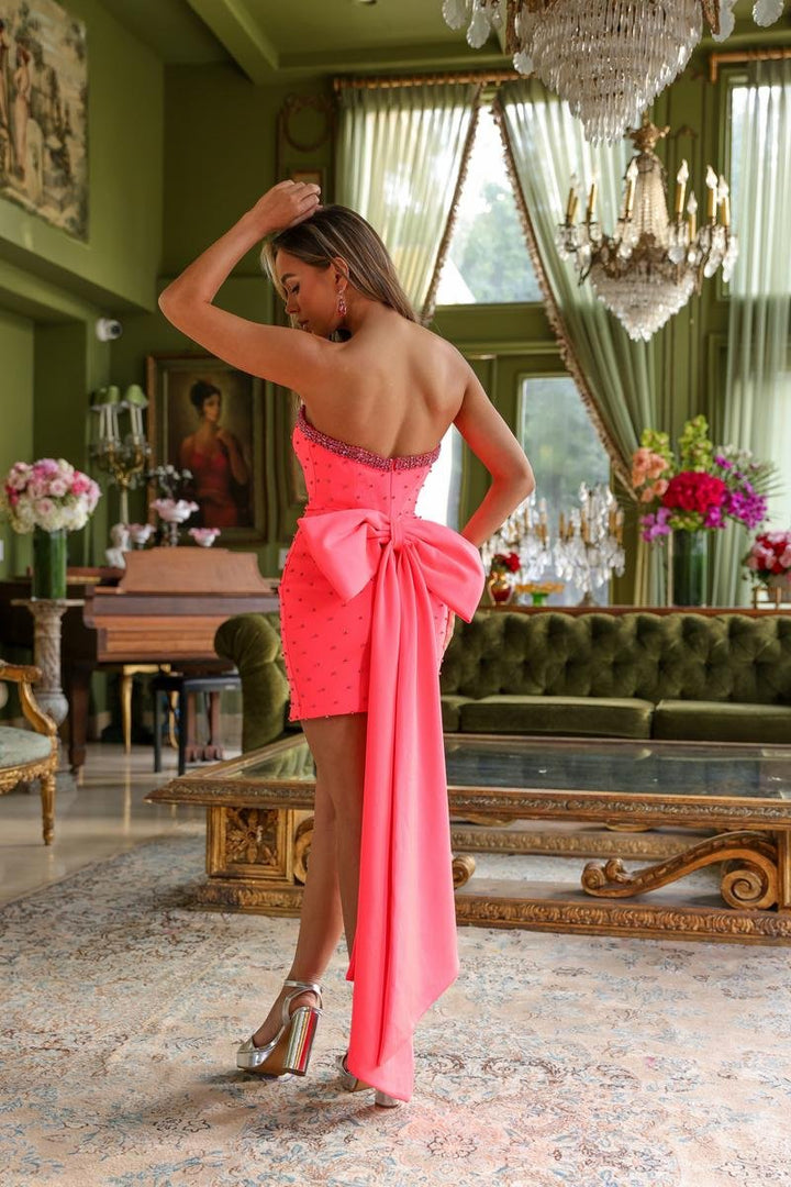 Ava Presley 29115 Neon Coral Prom Dress