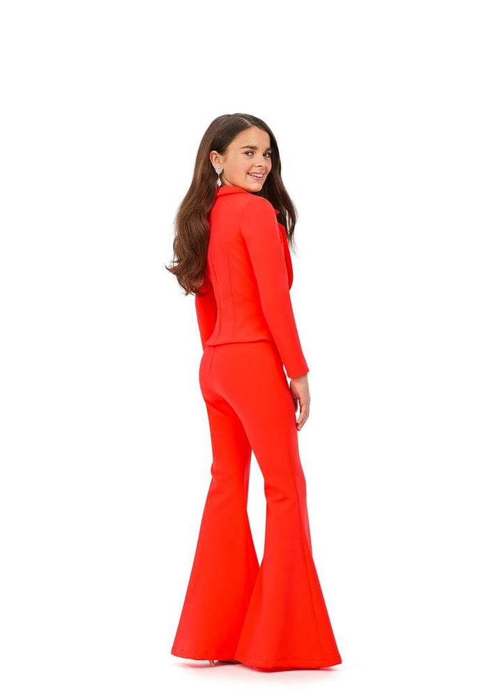 Ashley Lauren 8206 Neon Orange Prom Dress