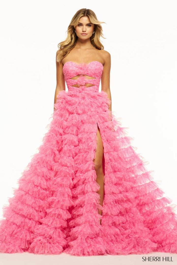Sherri Hill 55981 — Neon Pink