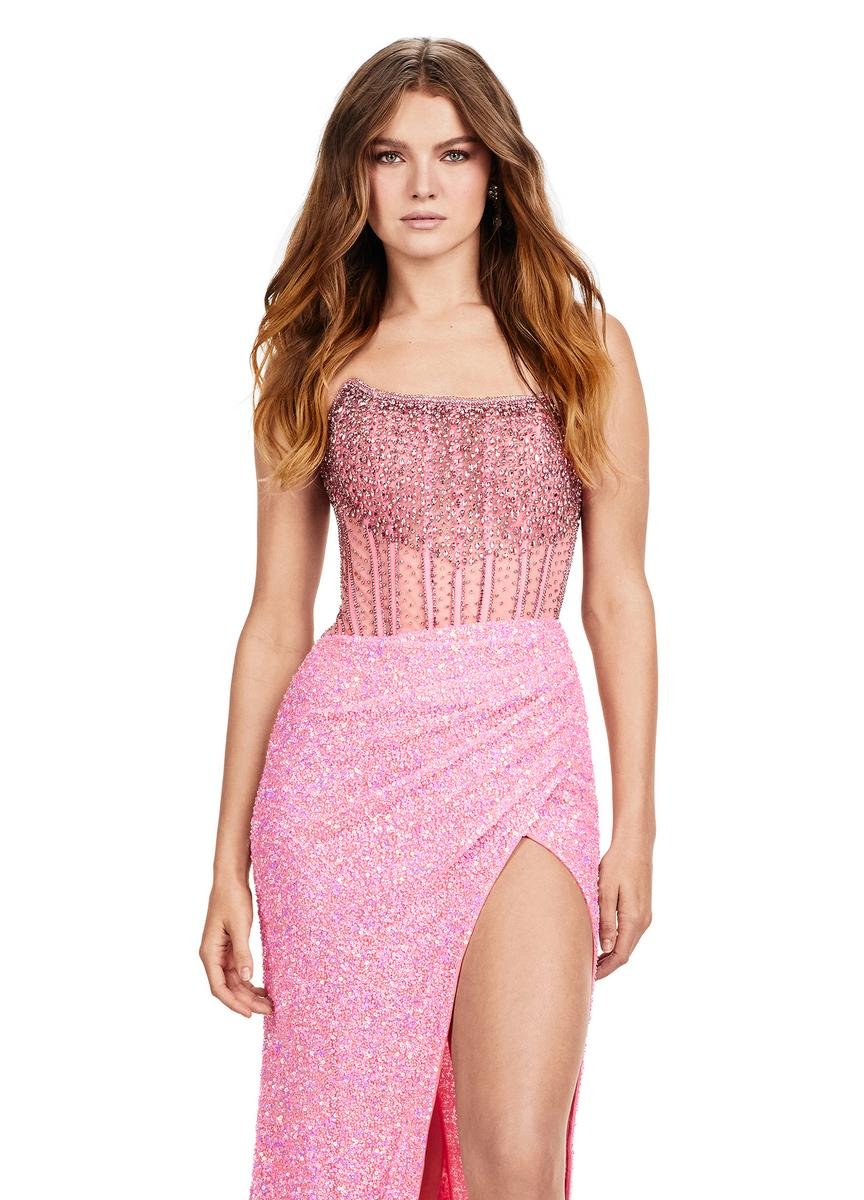 Ashley Lauren 11238 Neon Pink Prom Dress