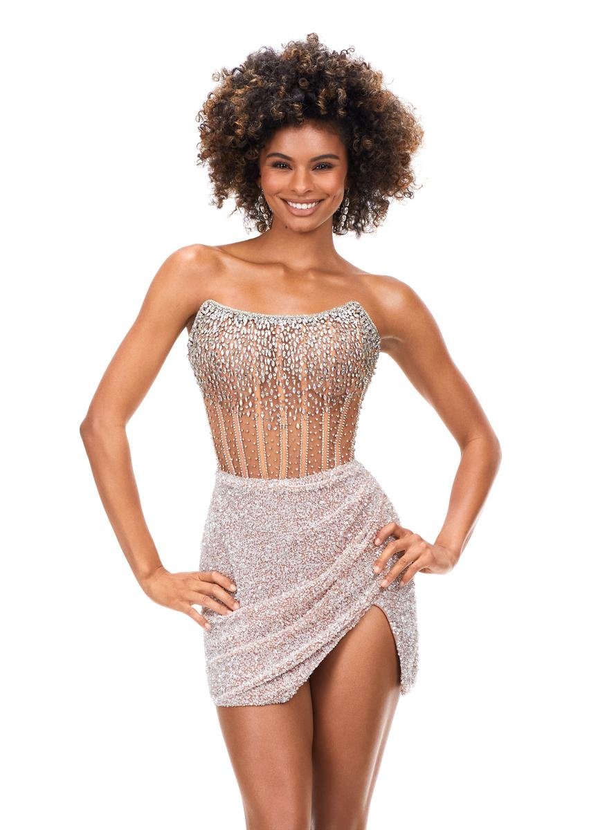 Ashley Lauren 4564 Nude Prom Dress