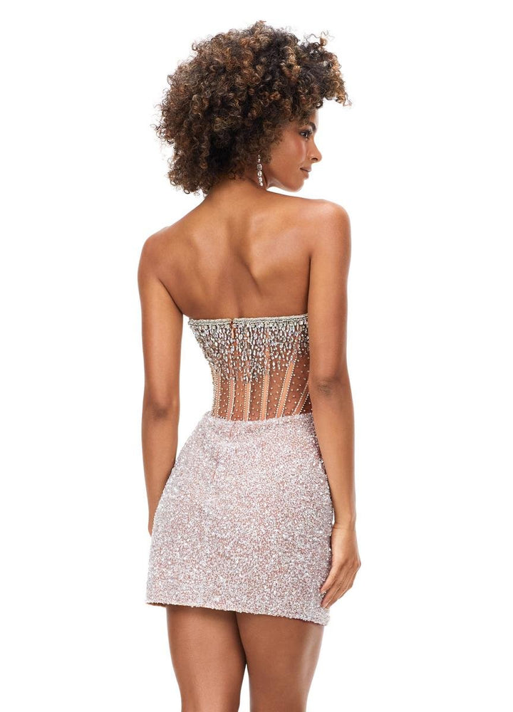 Ashley Lauren 4564 Nude Prom Dress