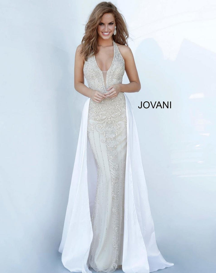 Jovani 3698 — Nude/Off White