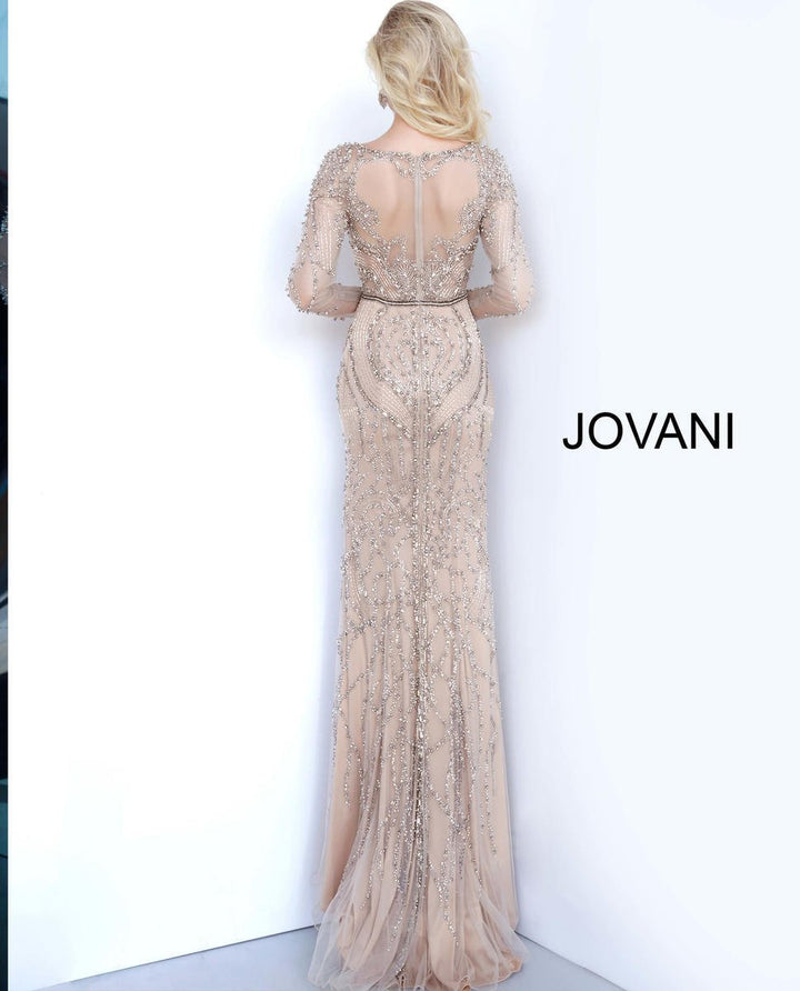 Jovani 68305 — Nude/Silver