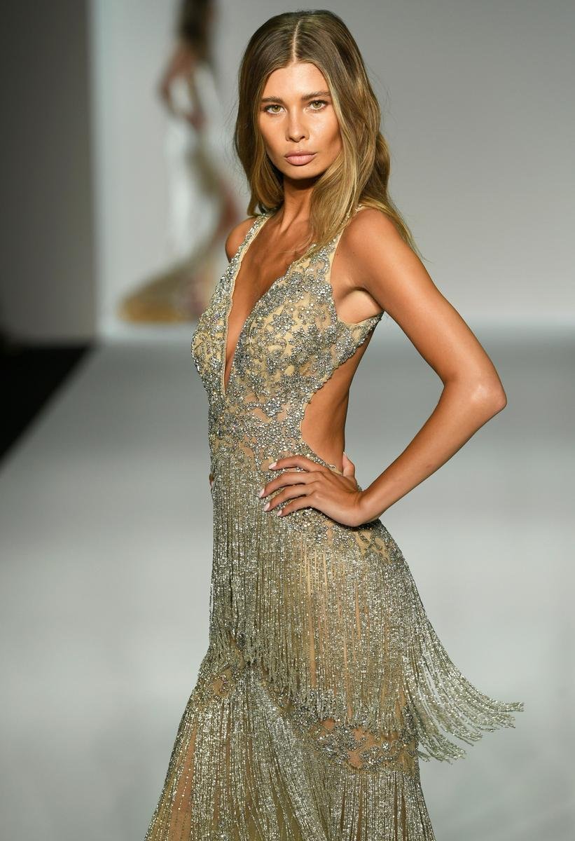 Sherri Hill 67045 Nude Silver Prom Dress
