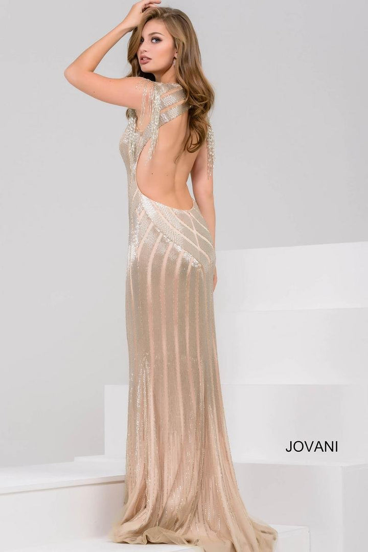 Jovani 40900 — Nude/Silver