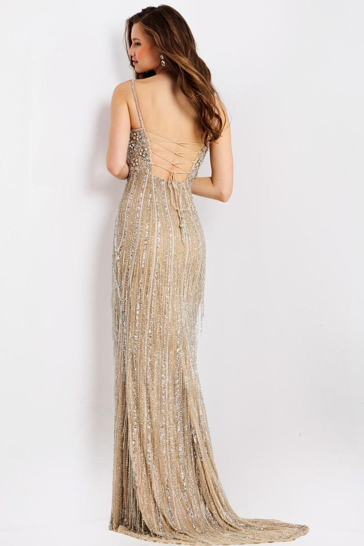 Jovani 48548 — Nude/Silver