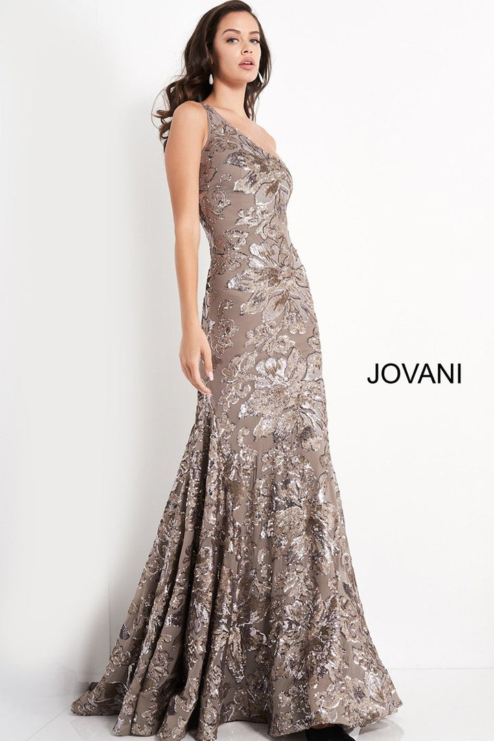 Jovani 05076 — Nude/Silver