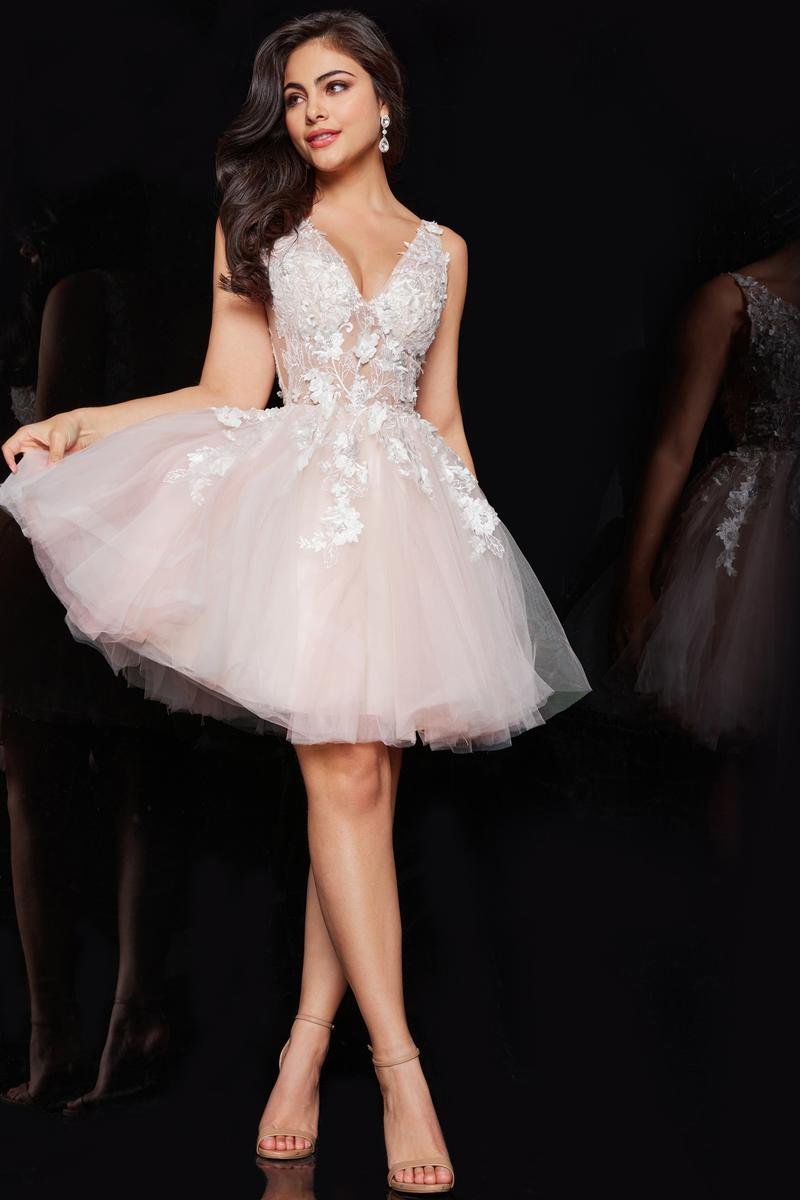 Jovani 63987 — Off White/Blush